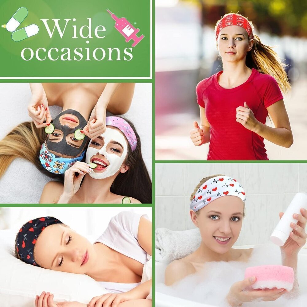 12 Pcs Nurse Headbands for Women, Non Slip Nursing Headbands with Buttons for Ma - Picture 7 of 7